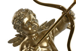 DKD Home Decor Lámpara Sobremesa Moderno Dorado Cupido 22 x 47 x 31.5 cm