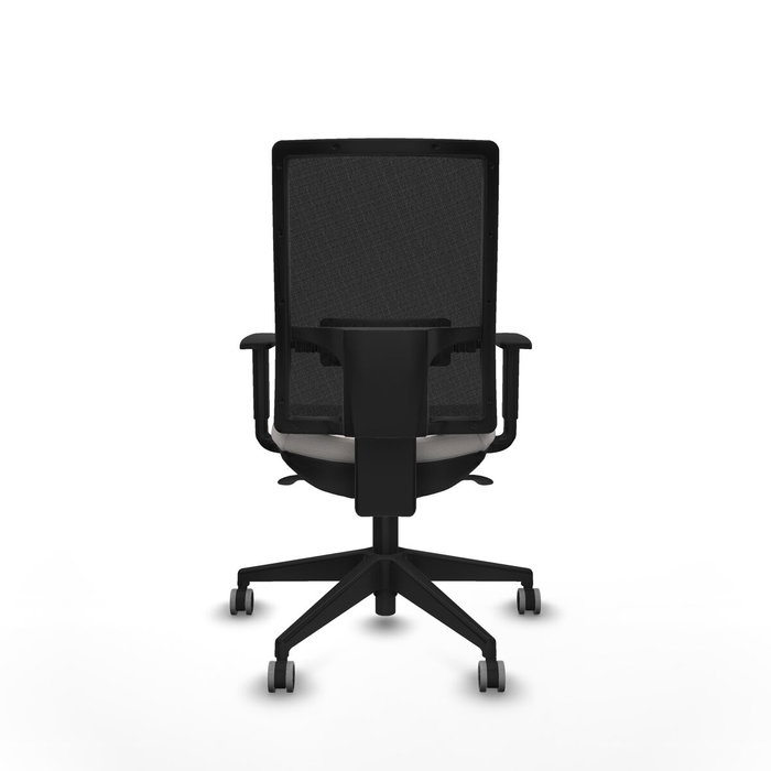 PIQUERAS Y CRESPO Silla de oficina Horna con mecanismo Sincro, Blanco y Negro