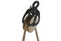 DKD Home Decor Reloj de Pared con Polea, Surtido de 2 Unidades en Hierro y Cristal