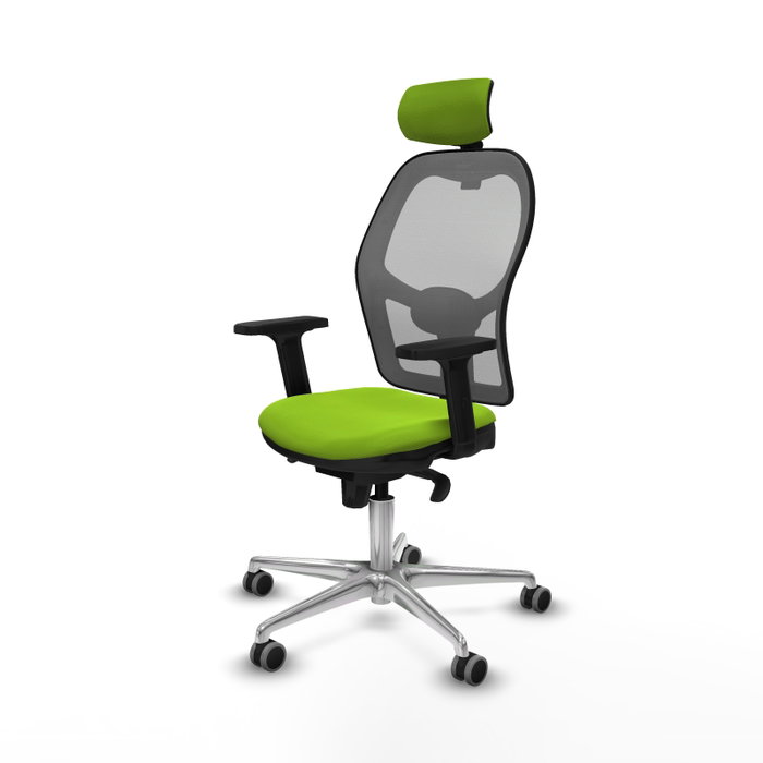 PIQUERAS Y CRESPO Silla de oficina Jorquera con mecanismo Sincro, Pistacho y Gris