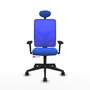 PIQUERAS Y CRESPO Silla de oficina Motilla con mecanismo Sincro/Traslack, Azul