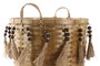 DKD Home Decor Set de 3 Cestas de Bambú Multicolor