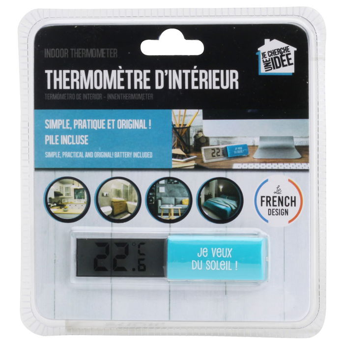 Je cherche une Idee Termómetro de Interior Colores Surtidos (Azul, Verde, Lila, Blanco)