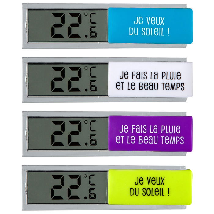 Je cherche une Idee Termómetro de Interior Colores Surtidos (Azul, Verde, Lila, Blanco)