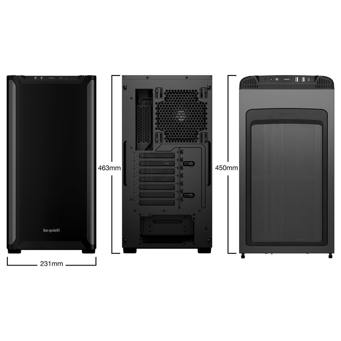 be quiet! PURE BASE 501 Black Midi Tower Negro be quiet! PURE BASE 501 Black Midi Tower Negro