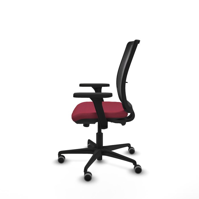 PIQUERAS Y CRESPO Silla de oficina Haches con mecanismo Sincro/Traslack, Granate y Negro PIQUERAS Y CRESPO Silla de oficina Haches con mecanismo Sincro/Traslack, Granate y Negro