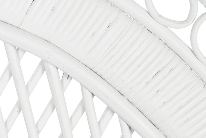 DKD Home Decor Sillón Balines Blanco Ratán 68 x 145.5 x 157 cm