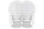 DKD Home Decor Sillón Balines Blanco Ratán 68 x 145.5 x 157 cm