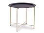 Giftdecor Mesa Auxiliar Negra Pequeña Metal 52x44x52 cm (Set de 4)