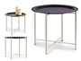 Giftdecor Mesa Auxiliar Negra Pequeña Metal 52x44x52 cm (Set de 4)