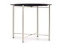 Giftdecor Mesa Auxiliar Negra Pequeña Metal 52x44x52 cm (Set de 4)