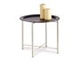 Giftdecor Mesa Auxiliar Negra Pequeña Metal 52x44x52 cm (Set de 4)