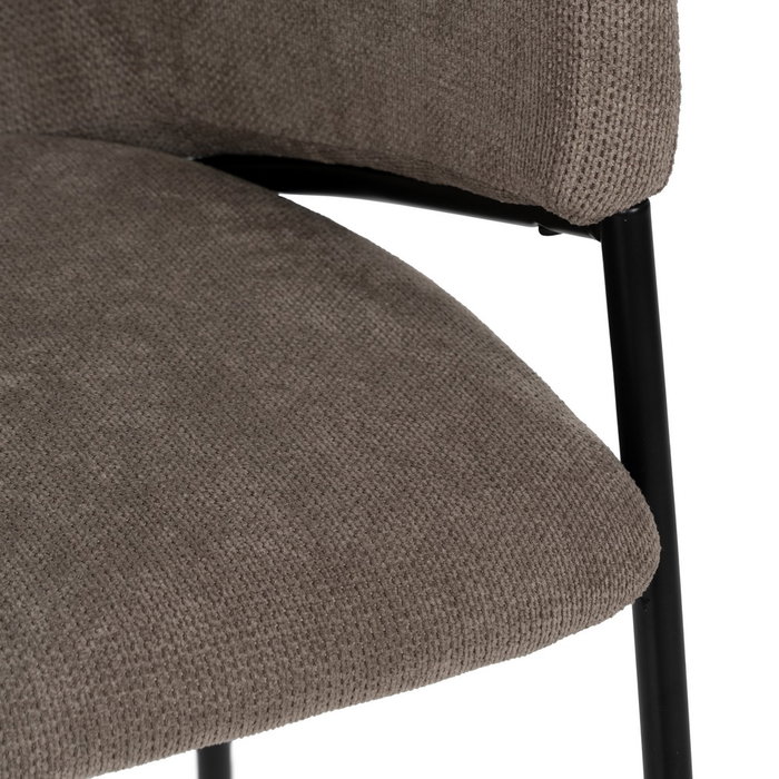Silla Taupe Tejido-Metal 54 X 60 X 78 cm (Set de 2)