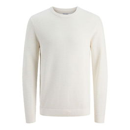 Sudadera sin Capucha Hombre Jack & Jones Jjotto Knit Crew Neck Blanco M