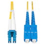 StarTech Cable de fibra óptica LC a SC OS2 monomodo 1m