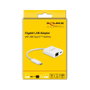 DeLOCK Adaptador USB Type-C™ a Gigabit LAN con Power Delivery, Blanco