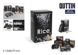 Quttin Bote para Arroz de Metal, 12x8x19 cm (12 Unidades)