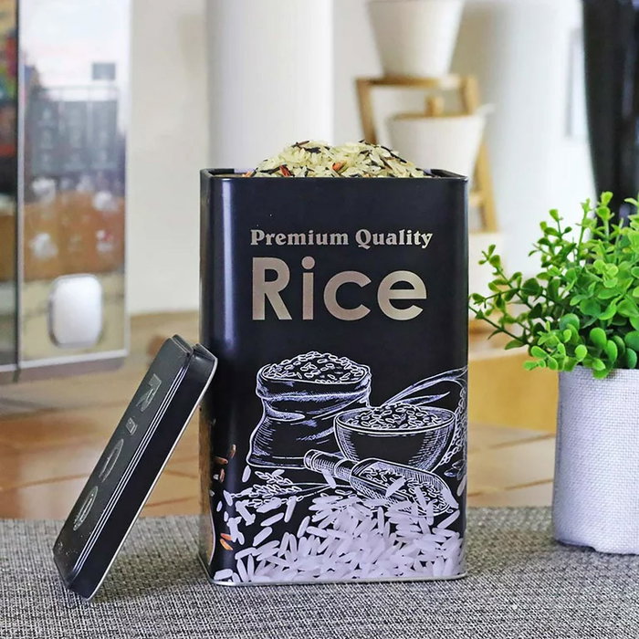 Quttin Bote para Arroz de Metal, 12x8x19 cm (12 Unidades)