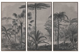 DKD Home Decor Set de 3 Cuadros Palmeras 180x120 cm