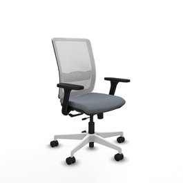 PIQUERAS Y CRESPO Silla de oficina Haches Gris y Blanco