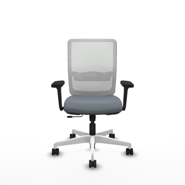 PIQUERAS Y CRESPO Silla de oficina Haches Gris y Blanco