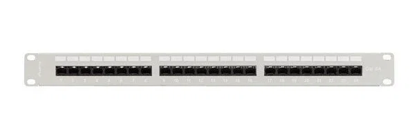 Lanberg Patch panel PPUA-1124-S 24 puertos Cat.6A UTP 1U Gris