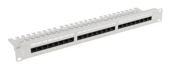 Lanberg Patch panel PPUA-1124-S 24 puertos Cat.6A UTP 1U Gris