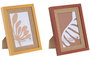 DKD Home Decor Set de 2 Marcos de Fotos 10x15 cm en MDF y Cristal
