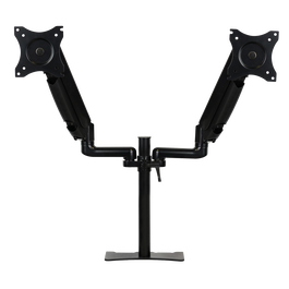 Phoenix Technologies Soporte de Monitor Doble, Brazos Articulados Ajustables con Amortiguador de Gas, Compatible con 2 Pantallas hasta 27", VESA 75/100, Carga 15kg