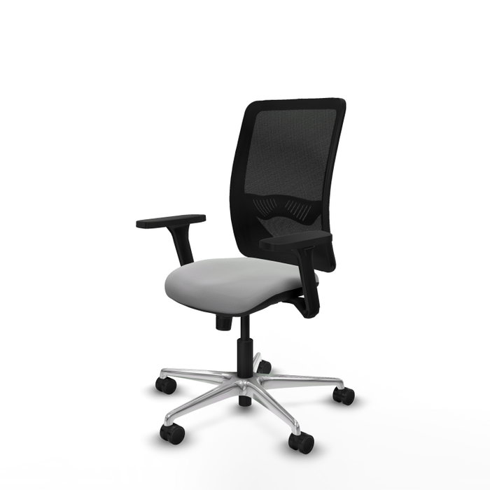 PIQUERAS Y CRESPO Silla de oficina Zulema con mecanismo Sincro, Gris claro y Negro PIQUERAS Y CRESPO Silla de oficina Zulema con mecanismo Sincro, Gris claro y Negro