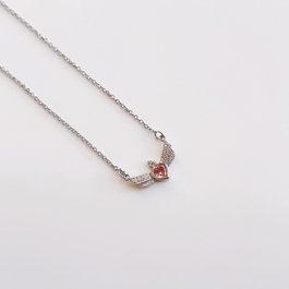 Heliophilia Silver Collar de Acero Inoxidable 316L Rosa y Plata, 45 cm + 5 cm