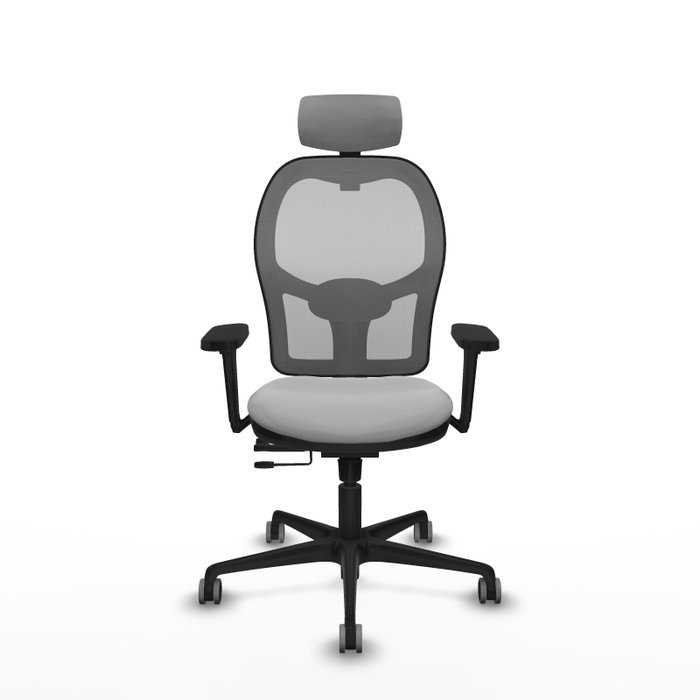 PIQUERAS Y CRESPO Silla de oficina Jorquera con mecanismo Sincro/Traslack, Gris claro/Gris, Brazos 3D y Cabecero 2D