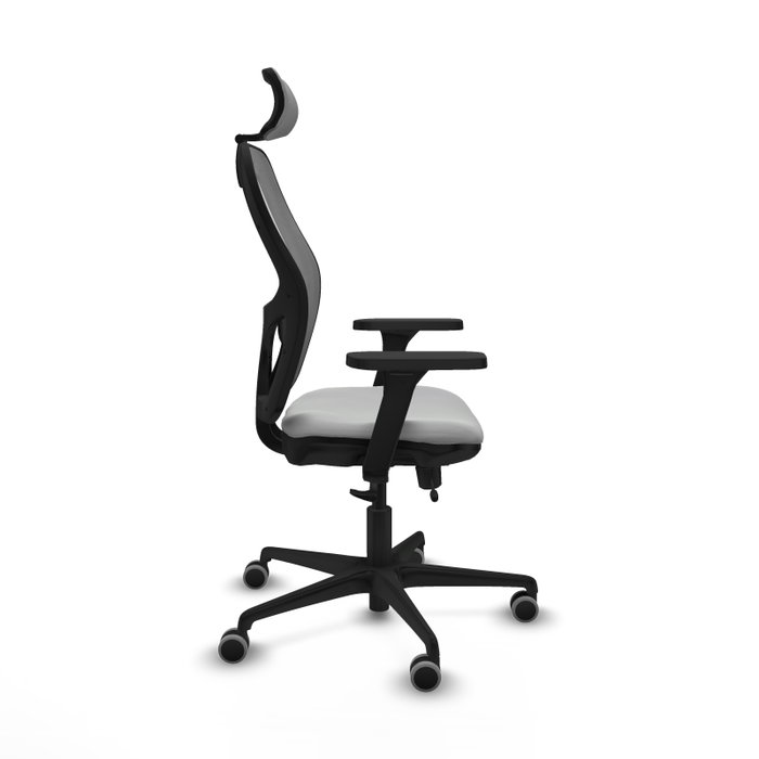 PIQUERAS Y CRESPO Silla de oficina Jorquera con mecanismo Sincro/Traslack, Gris claro/Gris, Brazos 3D y Cabecero 2D