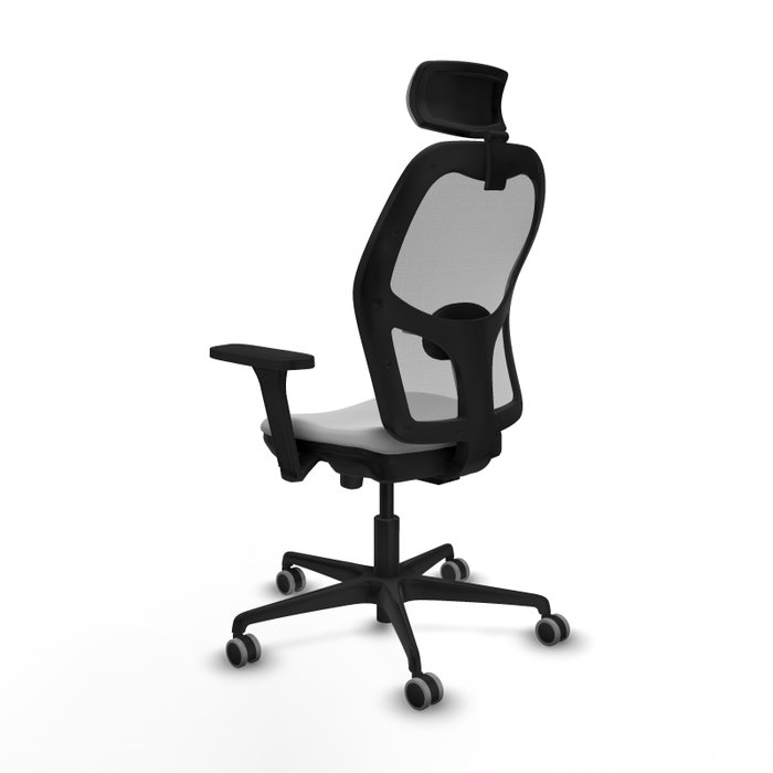 PIQUERAS Y CRESPO Silla de oficina Jorquera con mecanismo Sincro/Traslack, Gris claro/Gris, Brazos 3D y Cabecero 2D
