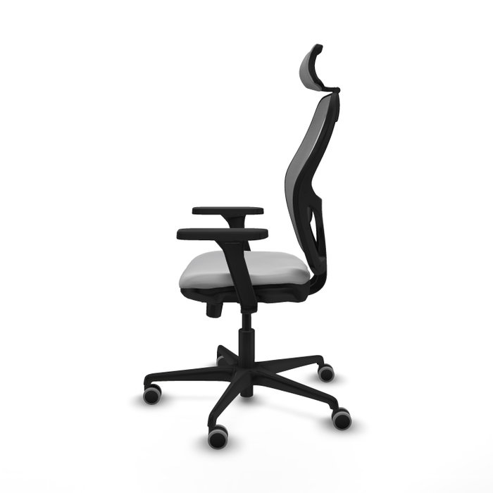 PIQUERAS Y CRESPO Silla de oficina Jorquera con mecanismo Sincro/Traslack, Gris claro/Gris, Brazos 3D y Cabecero 2D