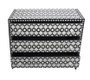 DKD Home Decor Cómoda Bone 23 Negra Bicolor 100x85x40 cm Hecha a mano con Hueso y Hierro