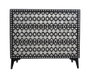 DKD Home Decor Cómoda Bone 23 Negra Bicolor 100x85x40 cm Hecha a mano con Hueso y Hierro