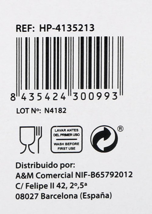 Inde Copa de Vino 'Vega', 36 cl - Copa para vino tinto o blanco, diámetro 6.4 x 20.2 cm, cristal (24 Unidades)