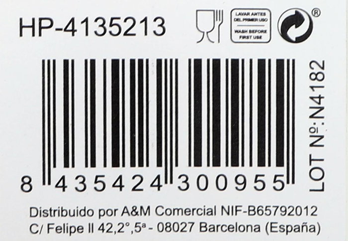 Inde Copa de Vino 'Vega', 36 cl - Copa para vino tinto o blanco, diámetro 6.4 x 20.2 cm, cristal (24 Unidades)