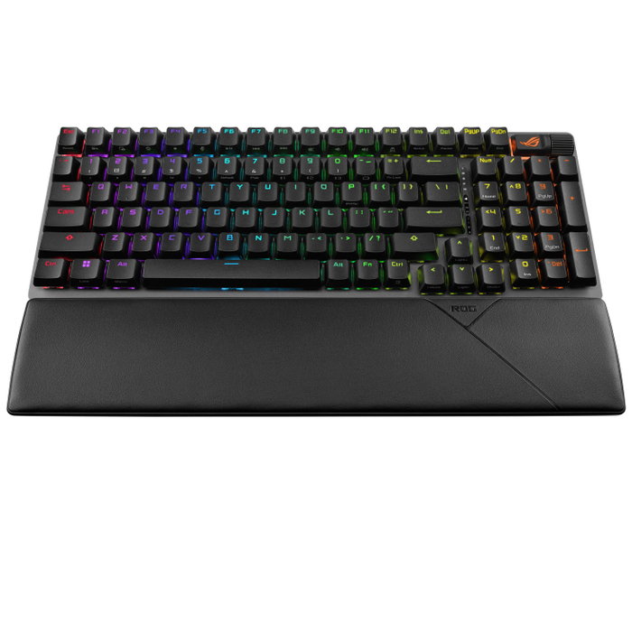 Asus ROG Strix Scope II 96 Wireless Teclado Gaming Mecánico con Interruptores NX Snow, Conectividad Triple (2.4GHz, Bluetooth, USB) y Formato Compacto 96% - Negro
