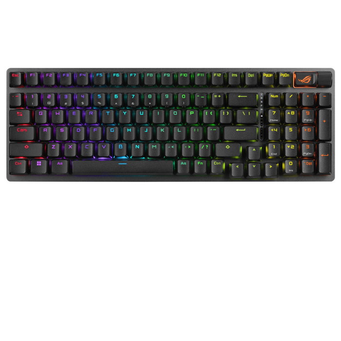 Asus ROG Strix Scope II 96 Wireless Teclado Gaming Mecánico con Interruptores NX Snow, Conectividad Triple (2.4GHz, Bluetooth, USB) y Formato Compacto 96% - Negro