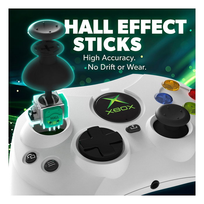 Hyperkin DuchesS Mando Gamepad Inalámbrico para Xbox Series X/S y Xbox One, Blanco, Conexión USB-C, Batería