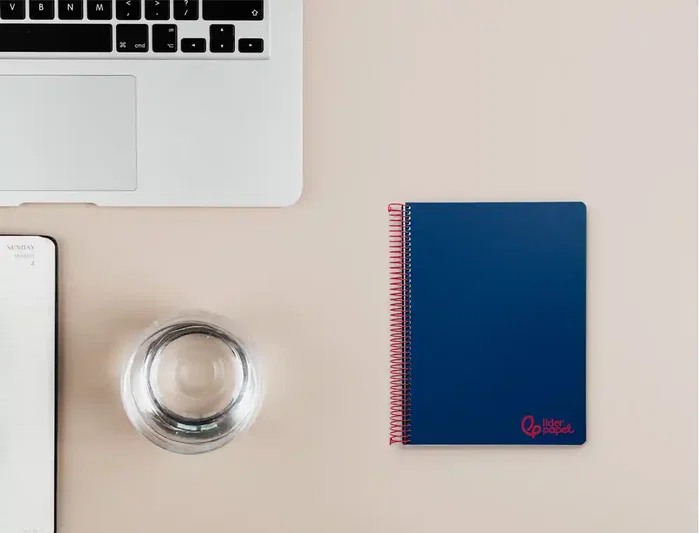 Liderpapel Cuaderno espiral A6 Micro Wonder azul marino 120 hojas cuadro 5mm