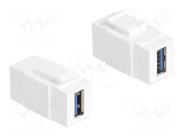 DeLOCK Módulo Keystone USB 3.0 Tipo A hembra a hembra blanco