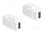DeLOCK Módulo Keystone USB 3.0 Tipo A hembra a hembra blanco