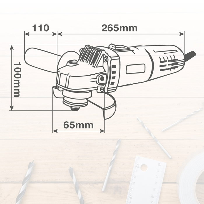Hantums Amoladora angular eléctrica 710W 11000 rpm