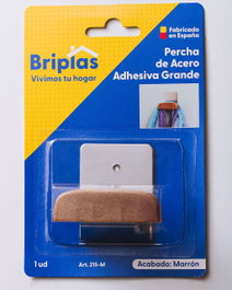 BRIPLAS Colgador Percha de Cocina Inox Adhesivo Grande