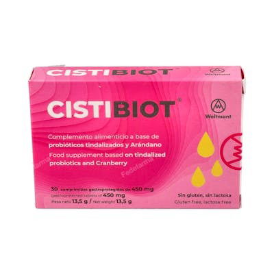 WELMONT Cistibiot 30 Comp. Probióticos y Arándano Complemento Alimenticio WELMONT Cistibiot 30 Comp. Probióticos y Arándano Complemento Alimenticio