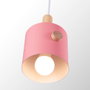 SKYDE Lámpara Colgante Scarlet Madera y Acero Negro 1xE27 Sin Bombilla [SKD-P1014-S] Salmón
