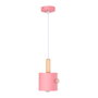 SKYDE Lámpara Colgante Scarlet Madera y Acero Negro 1xE27 Sin Bombilla [SKD-P1014-S] Salmón